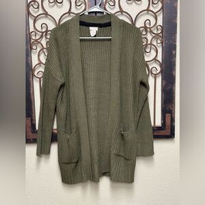 Ultra Flirt green knit sweater cardigan